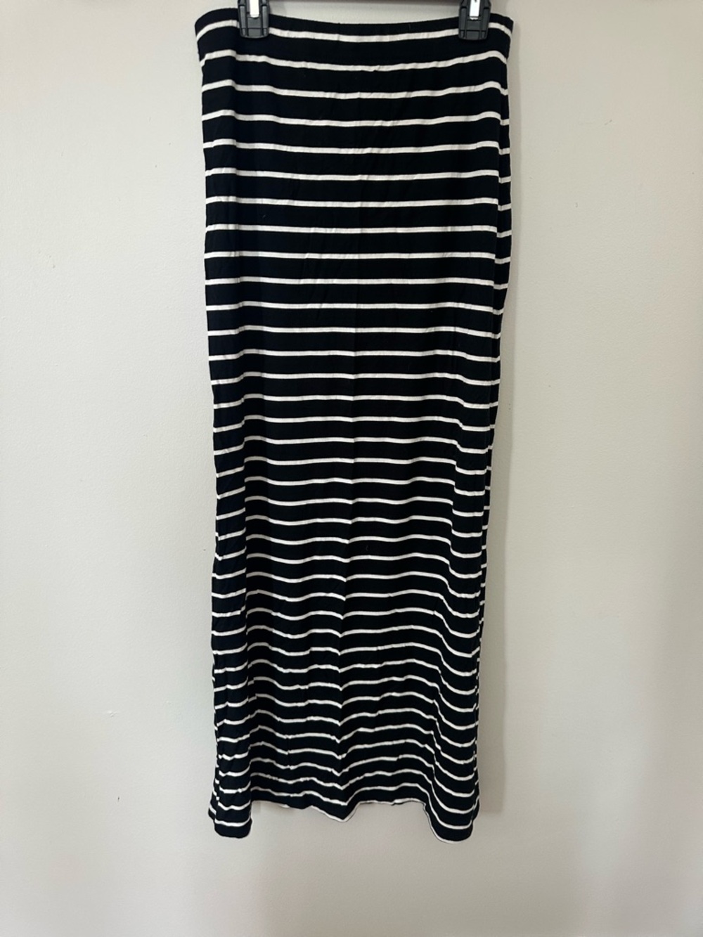 Garage Black and White Striped Maxi Skirt